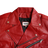 LEATHER BIKER JACKET RED