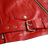 LEATHER BIKER JACKET RED