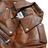 LEATHER BIKER JACKET BROWN