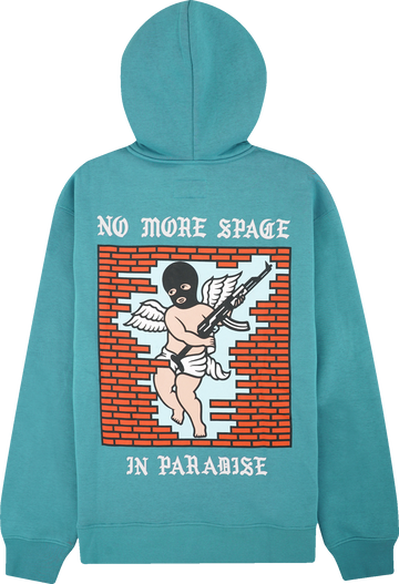 NO MORE SPACE HOODIE AQUA