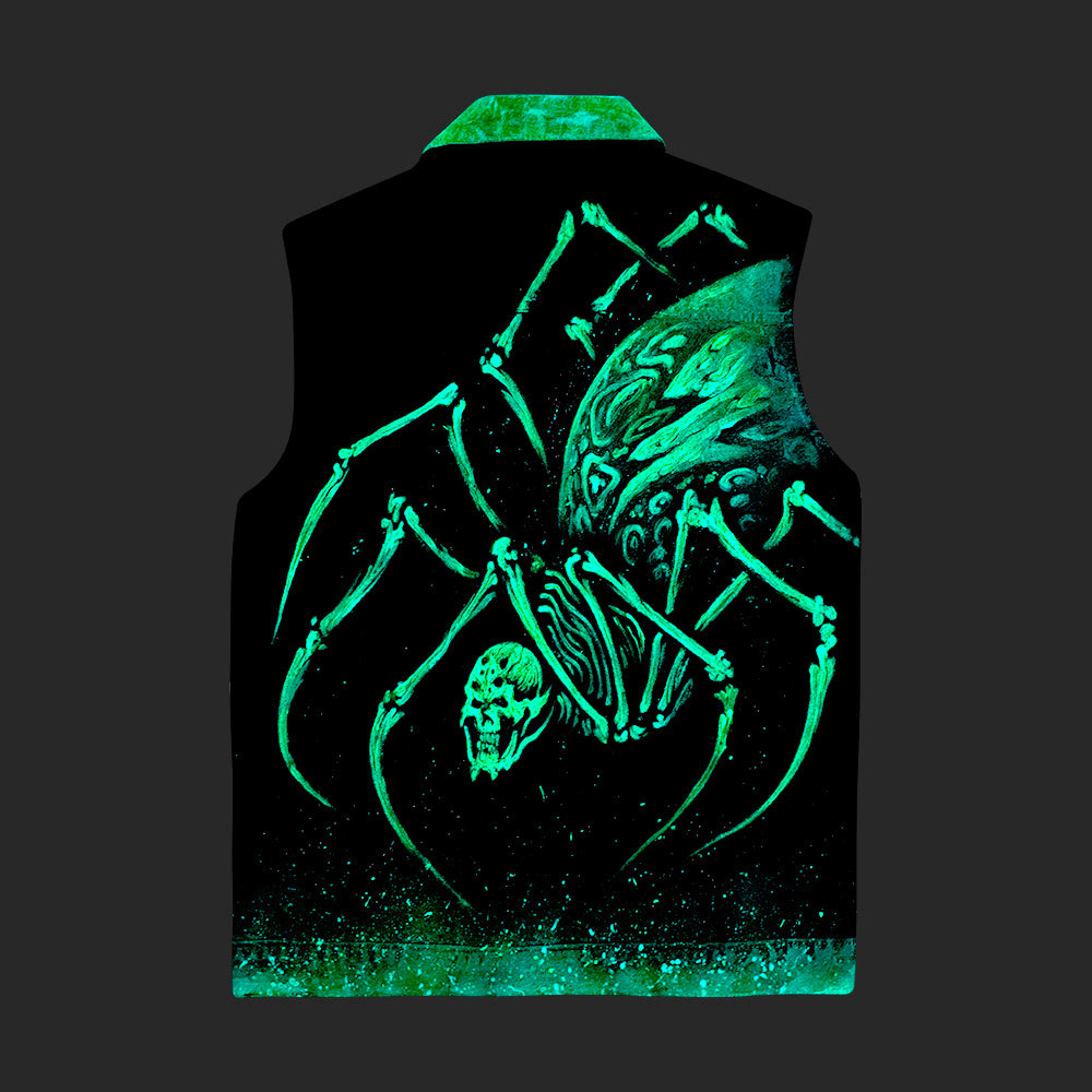 ONE PEACE "SPIDER FLUO" LIMITED EDITION DENIM VEST