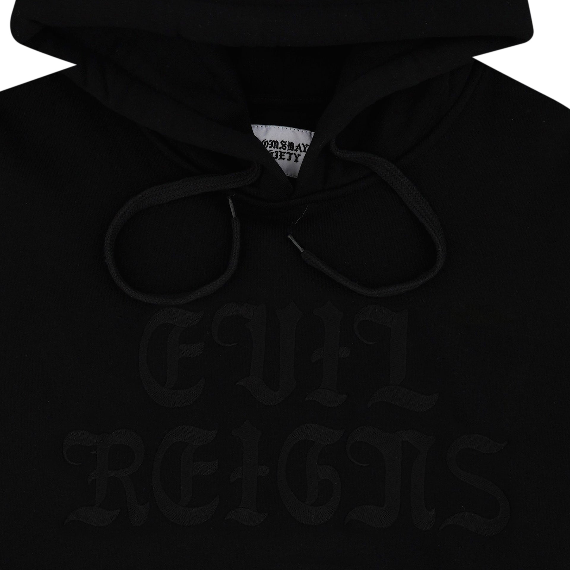 EVIL REIGNS EMBROIDERED HOODIE