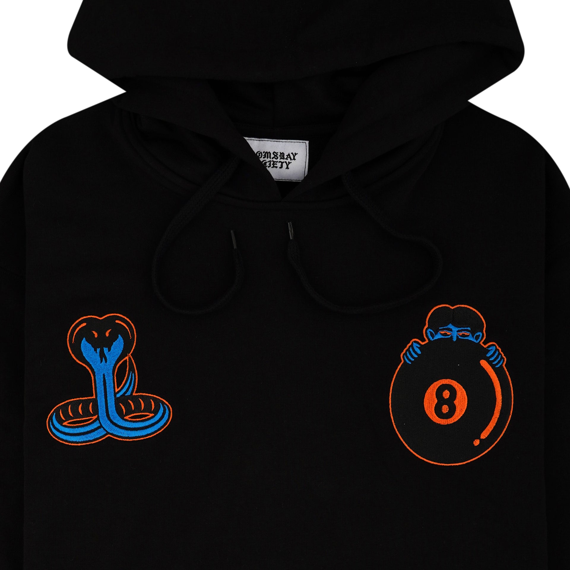 EIGHT BALL EMBROIDERED HOODIE